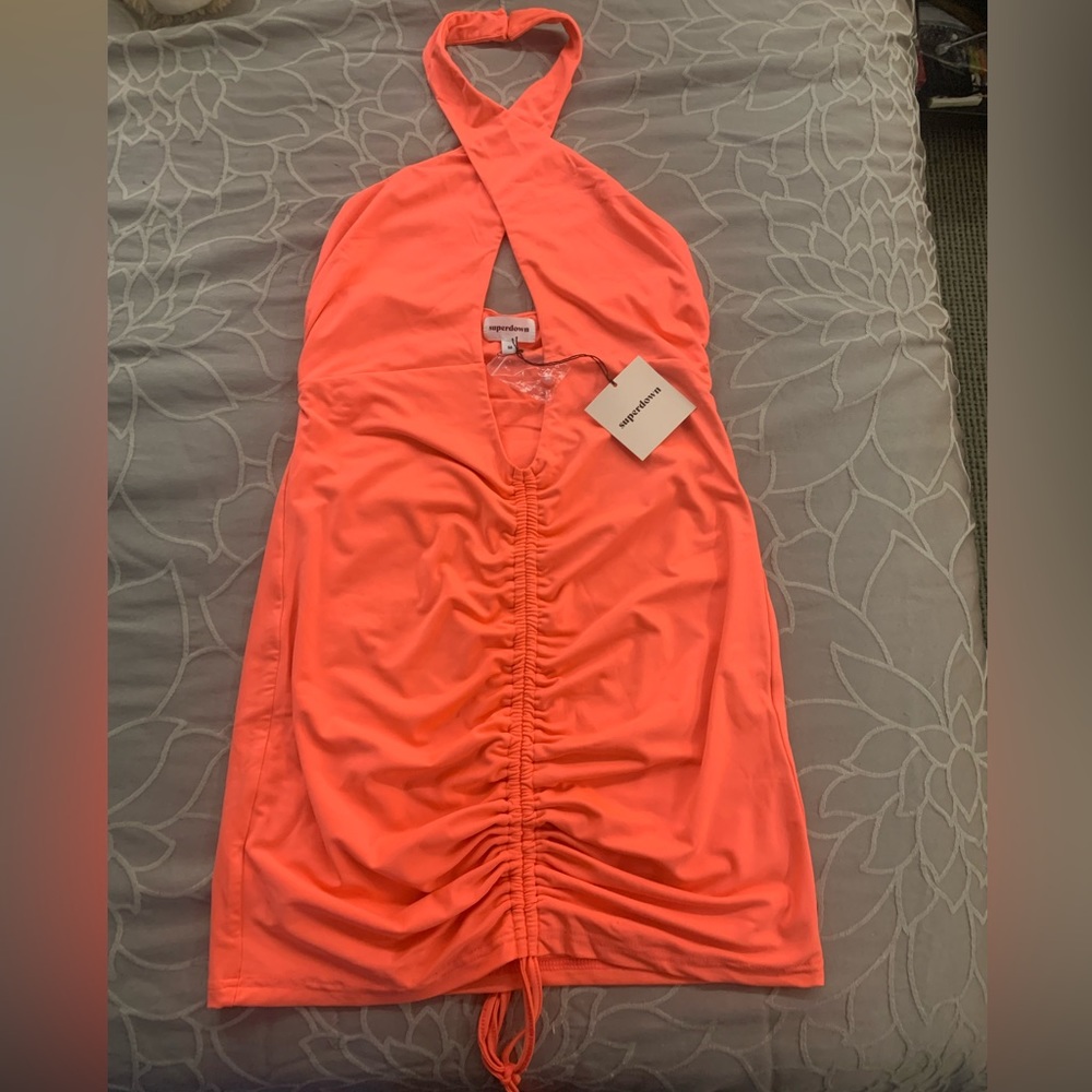 Neon halter dress
